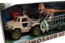 speelset dinosaurusjagers met auto, trailer en dino 36 cm