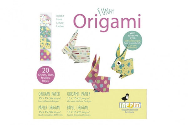 origami Haas vouwen 15 x 15 cm 20 stuks multicolor