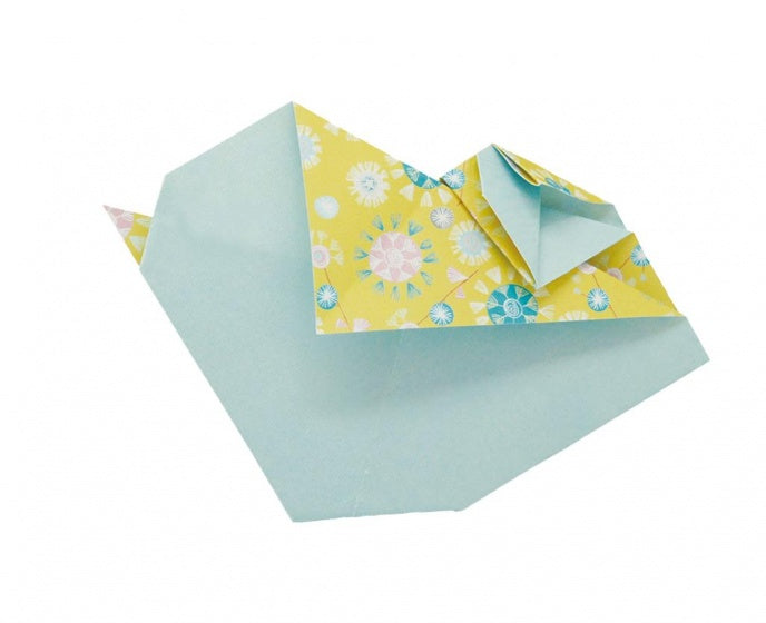 origami Kip vouwen 15 x 15 cm 20 stuks multicolor