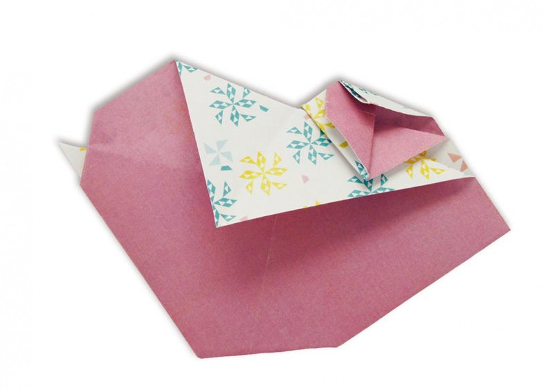 origami Kip vouwen 15 x 15 cm 20 stuks multicolor