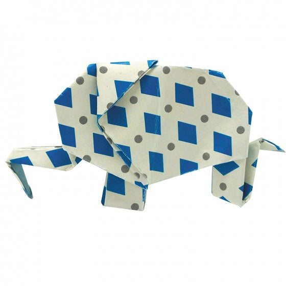 origami Olifant vouwen 20 x 20 cm 20 stuks multicolor