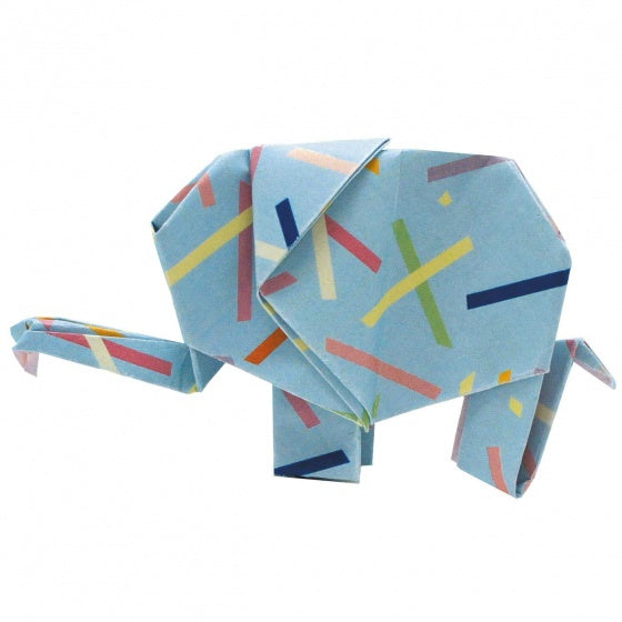 origami Olifant vouwen 20 x 20 cm 20 stuks multicolor
