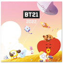 wandkalender 2022 junior 60/30 x 30 cm papier geel/roze