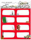 etiketten zelfklevend 4 x 8 cm papier rood/wit 16 stuks