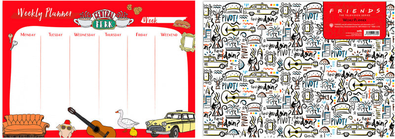 weekplanner 21 x 29,7 cm A4 papier rood/wit 54 vellen