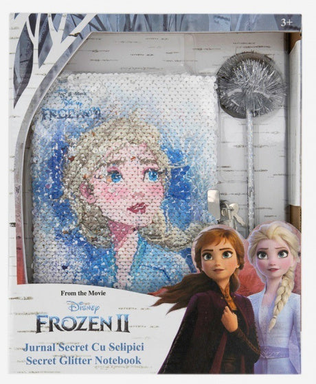 dagboek met slot A5  Frozen II blauw/wit 2-delig