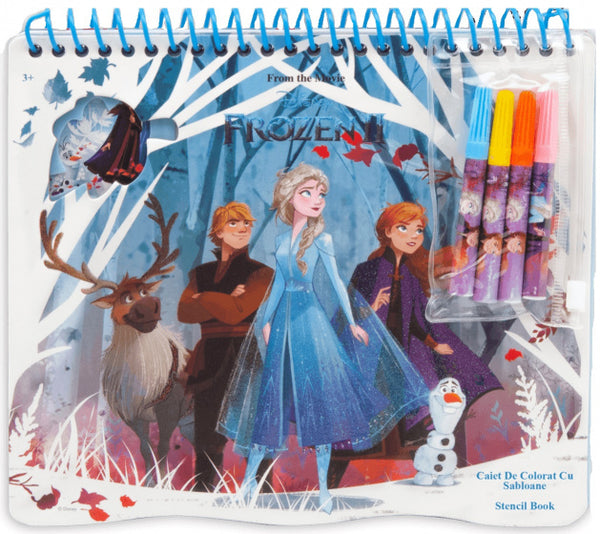 kleurboek Frozen II 20 x 21,5 cm karton blauw/wit 5-delig