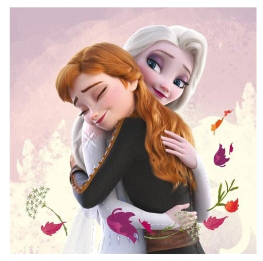 kussen Frozen II junior 40 x 40 cm polyester lila/roze