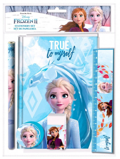schrijfset Frozen 25 x 19 cm blauw 5-delig