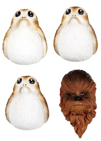 magneten Star Wars The Last Jedi: Chewbacca and Porgs 4-delig