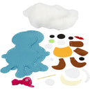 knutselset DIY-monster junior vilt blauw 4-delig