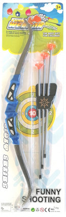 pijl en boog set junior 63,5 x 19 cm grijs/blauw 5-delig