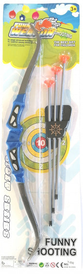pijl en boog set junior 63,5 x 19 cm grijs/blauw 5-delig