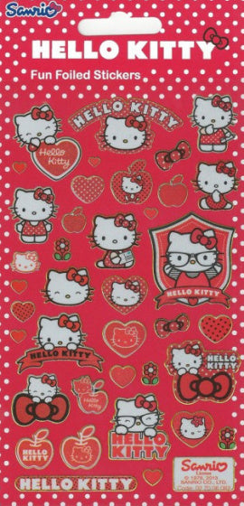 foliestickers Hello Kitty meisjes rood/wit 35 stuks