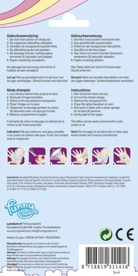 kindertattoos Unicorn junior papier 12 stuks