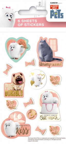 stickers Secret life of Pets junior wit 84 stuks