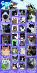 stickers Cats 20 x 10 cm papier paars 26 stuks