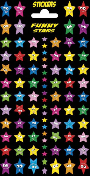 Totum Twinkle Stickers Glitter Sheet Funny Stars