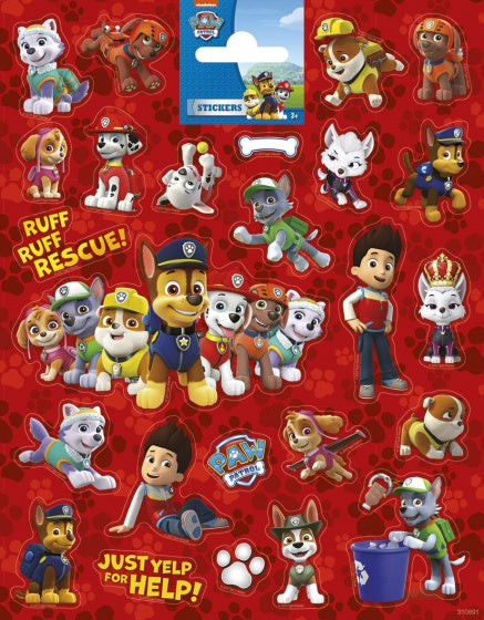 Groot  Paw Patrol Stickervel Doos 10 Stuks