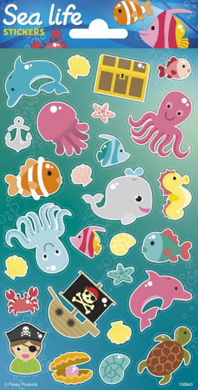 Totum Twinkle Stickers Paper Sheet Sealife