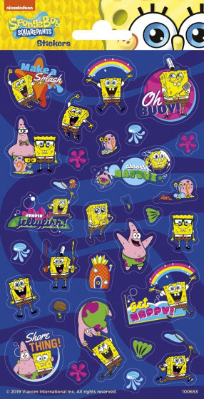 stickers Spongebob 10 x 20 cm papier 30 stuks