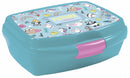 broodtrommel 17 x 13 x 6 cm turquoise/roze