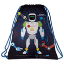 gymtas Robot 41 x 35 cm polyester donkerblauw