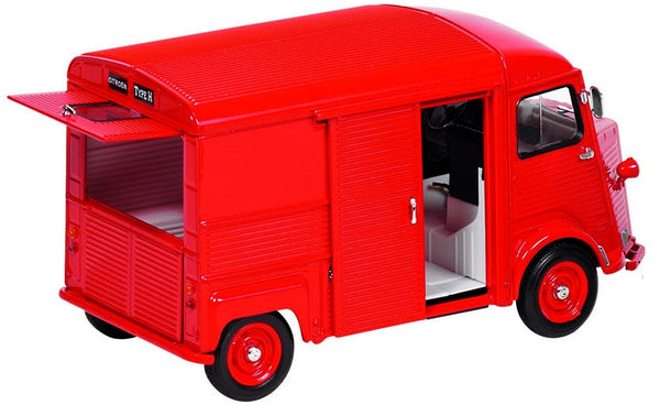 schaalmodel Citroën HY die-cast 1:24 metaal rood
