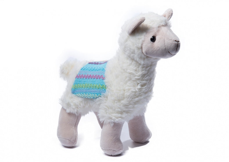 knuffel lama junior 28 cm pluche wit