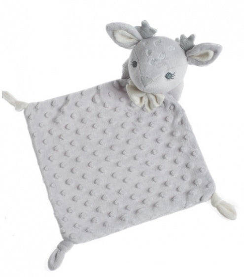knuffeldoekje hertje junior 50 cm textiel grijs