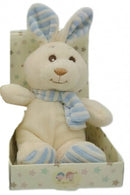knuffelkonijn junior 13 cm pluche wit/blauw