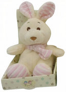 knuffelkonijn junior 13 cm pluche wit/roze