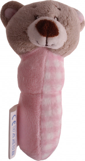 rammelaar beer junior 15 cm polyester roze/beige