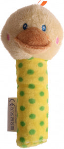 rammelaar eend junior 15 cm polyester geel/groen