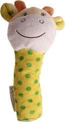 rammelaar giraf junior 15 cm polyester geel/groen
