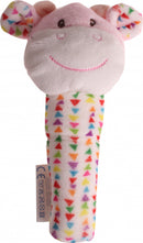 rammelaar koe junior 15 cm polyester roze/wit