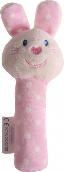 rammelaar konijn junior 15 cm polyester roze/wit