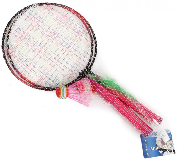 badmintonset met shuttle 44 x 22 cm roze 4-delig