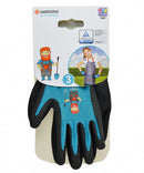 handschoenen Garden polyester blauw/zwart 2-delig