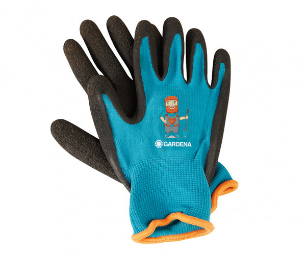 handschoenen Garden polyester blauw/zwart 2-delig