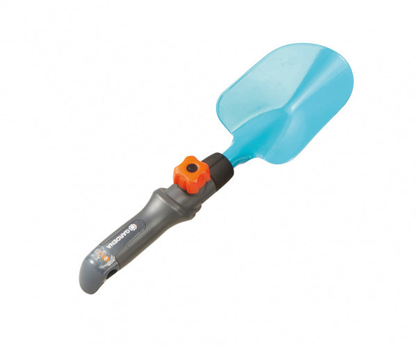 tuinschepje junior 11 cm staal turquoise/grijs