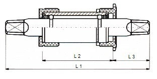 Trapas 128mm Gazelle met kettingkastbeugel (2-Line)