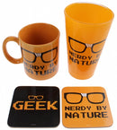 cadeauset geek 300/500 ml geel