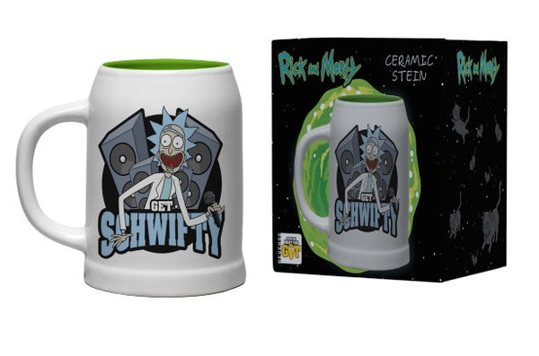 mok Get Schwifty wit/groen 600 ml