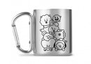mok Line Friends zilver/zwart 250 ml