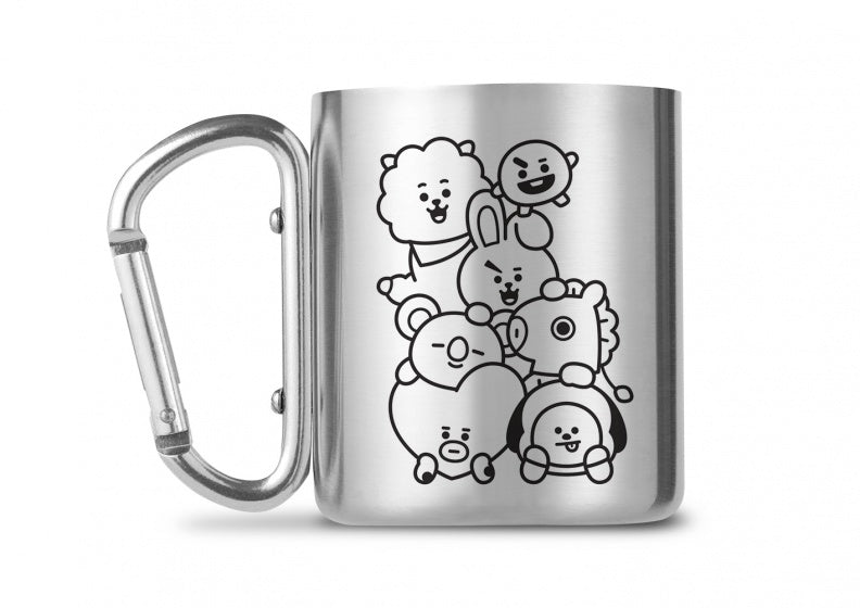mok Line Friends zilver/zwart 250 ml