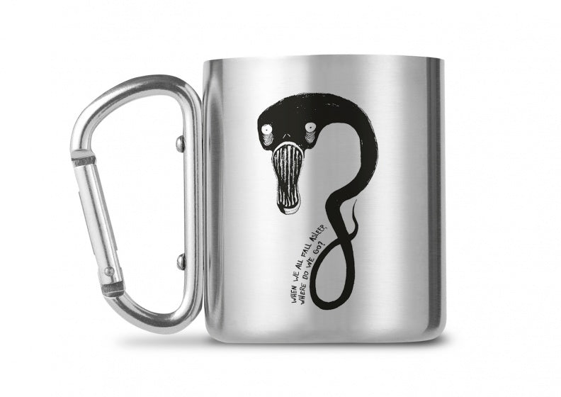 mok Where do we go? zilver/zwart 250 ml