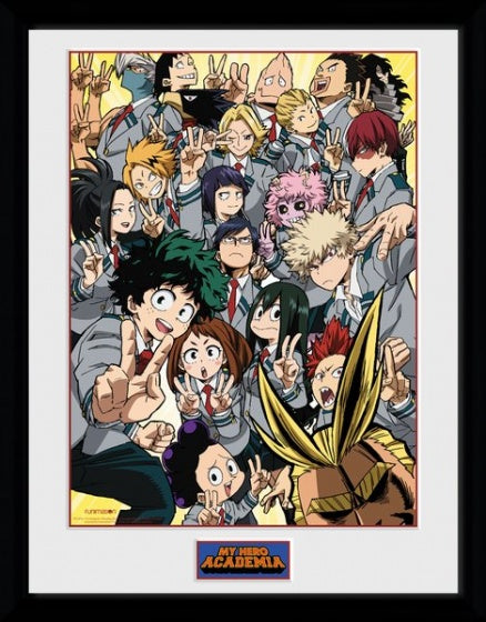 poster in lijst My Hero Academia School Group 30 x 40 cm