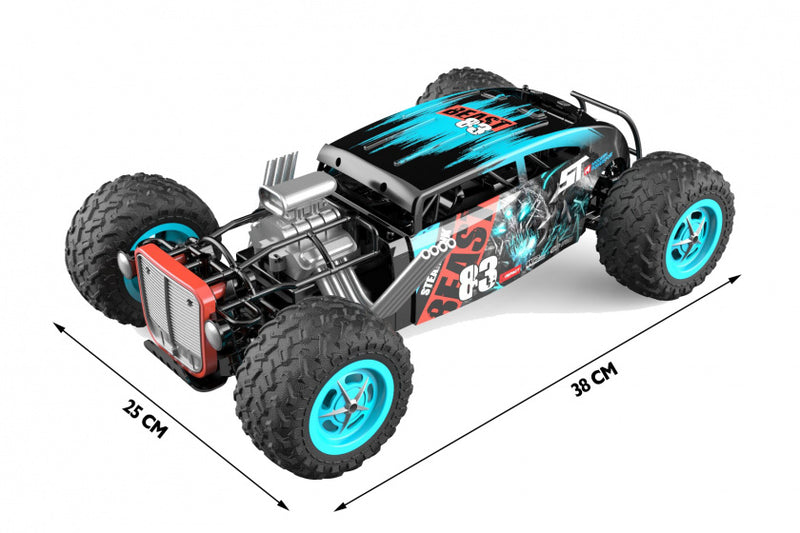 raceauto RC Giant Beast 2.0 junior 1:12 blauw/zwart