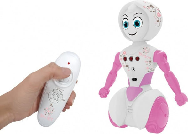 robot Suki Bot 18 cm wit/roze